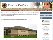 Tablet Screenshot of doerkseneyecare.com